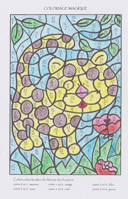 Coloriage Magique Mathematiques 6 Eme