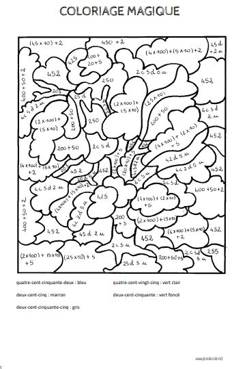 coloriages magiques numération