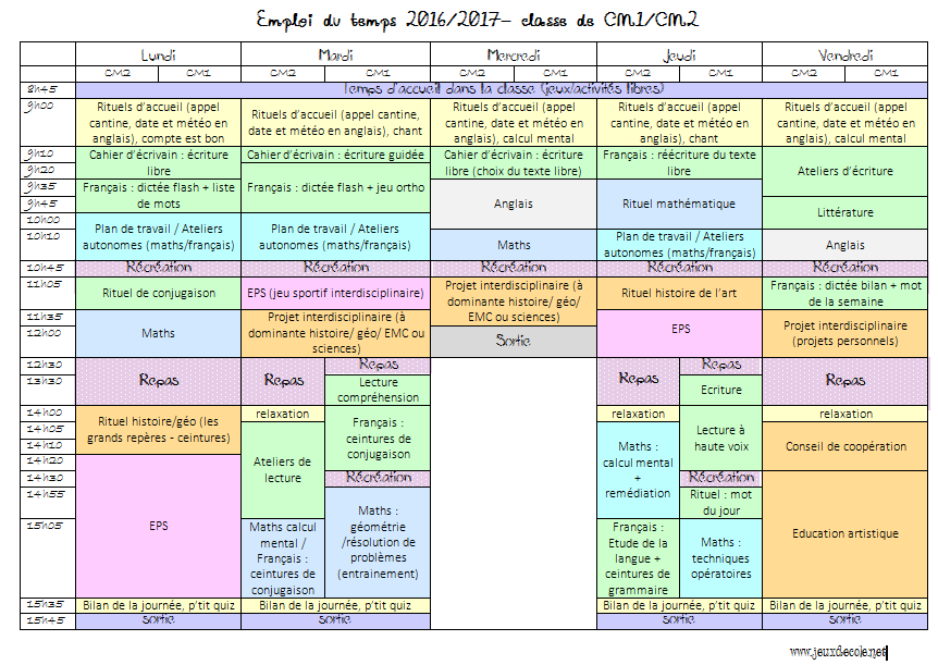 Emploi Du Temps