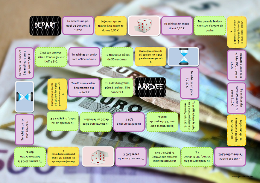 jeu monnaie maths euro CM